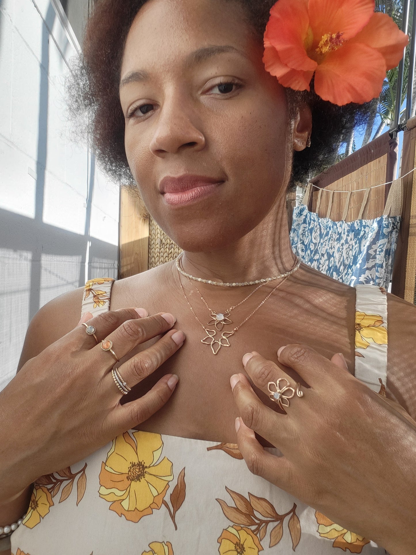 Naupaka Flower Necklace