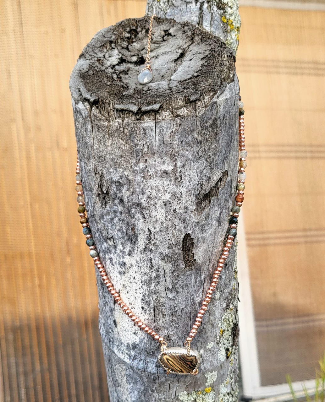 "Woodgrain" Tiger skin jasper choker