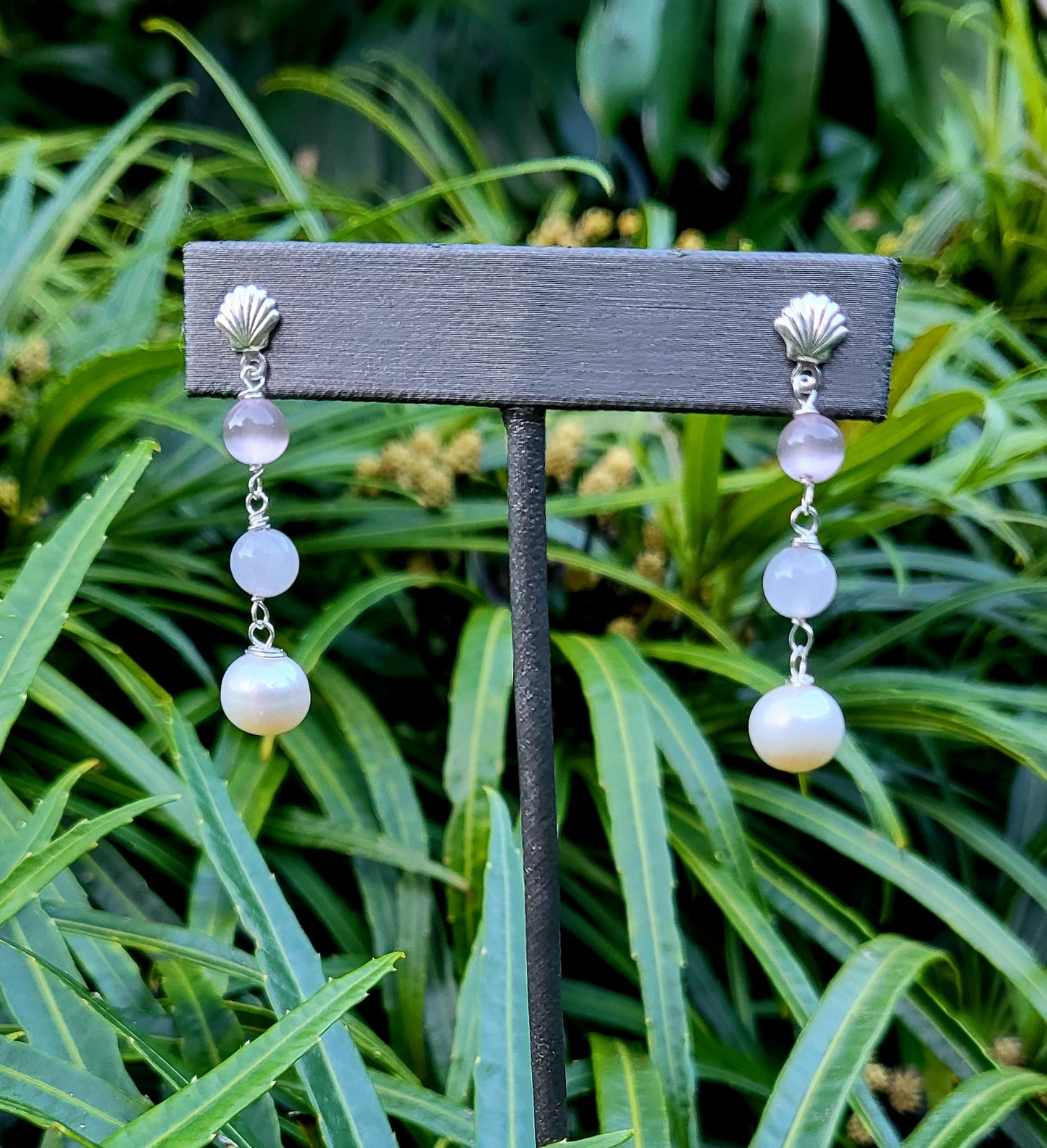 Clam Shell Drop Earrings